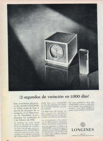 LAMINA V16995: Publicidad cronometro electronico Longines