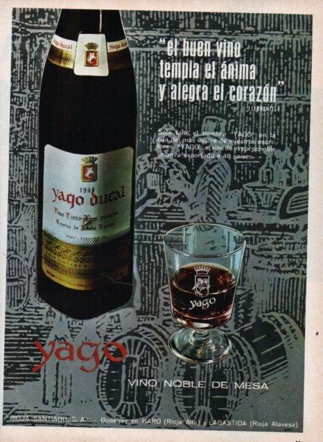 LAMINA V16990: Publicidad Yago Ducan vino