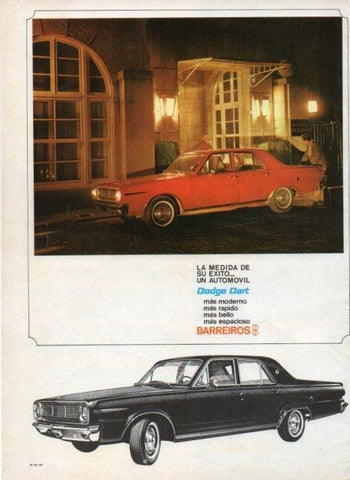LAMINA V16980: Publicidad contraportada Dodge Dart de Barreiros