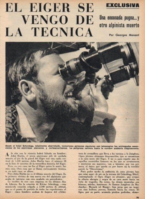 LAMINA V17054: Hombres visionando la ascension de John Harlin en el Eiger