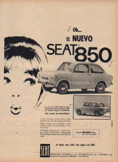 LAMINA V17058: Publicidad Seat 850