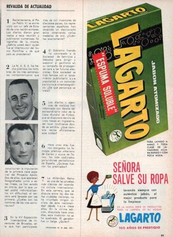 LAMINA V17060: Publicidad jabon aromatizado Lagarto