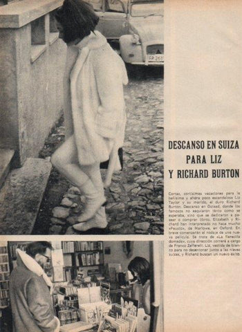 LAMINA V17031: Liz Taylor y Richard Burton en Suiza
