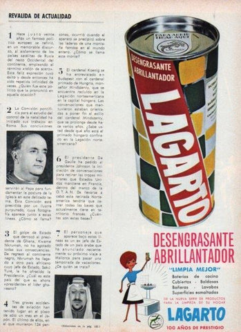 LAMINA V16925: Publicidad desengrasante abrillantador Lagarto