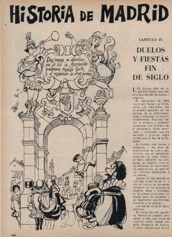 LAMINA V16932: Ilustracion de Mingote para capitulo IX seccion historia de Madrid
