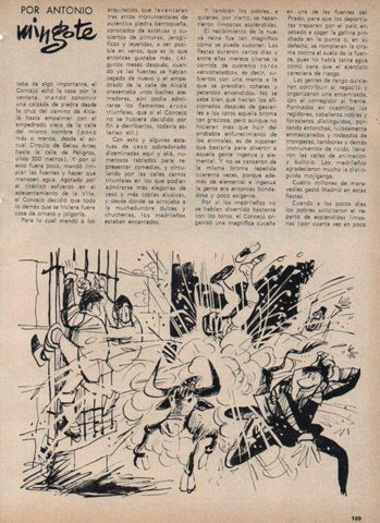 LAMINA V16933: Ilustracion de Mingote para capitulo IX seccion historia de Madrid I