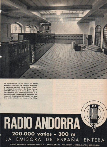 LAMINA V16916: Publicidad Radio Andorra