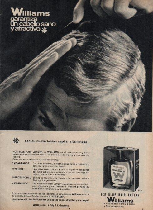 LAMINA V16896: Publicidad Williams Ice Blue locion capilar