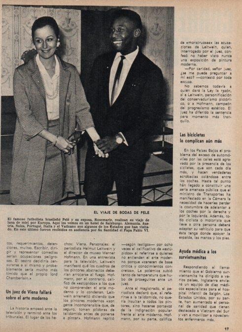 LAMINA V16900: Pele y su esposa Rosemarie