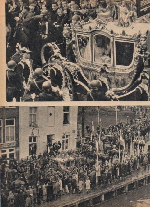 LAMINA V16910: Beatriz y Claus de Holanda en carroza