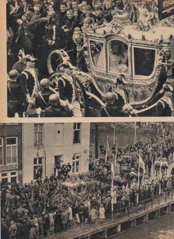 LAMINA V16910: Beatriz y Claus de Holanda en carroza