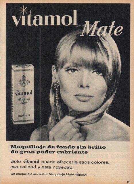 LAMINA V16962: Publicidad Vitamol maquillaje mate 