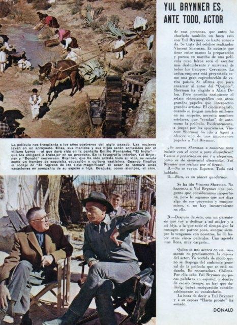 LAMINA V16968: Yul Brynner y Donald conversando