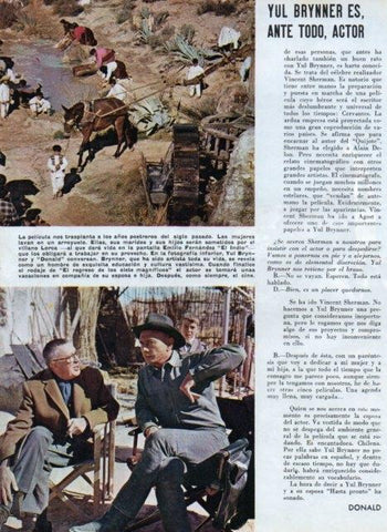 LAMINA V16968: Yul Brynner y Donald conversando