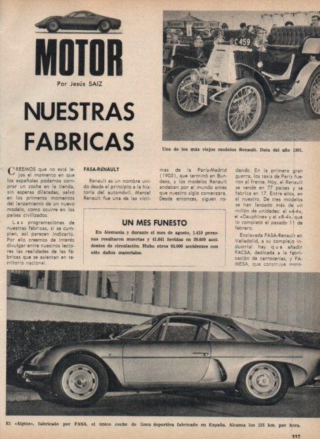 LAMINA V16974: El  coche Alpine fabricado por Fasa