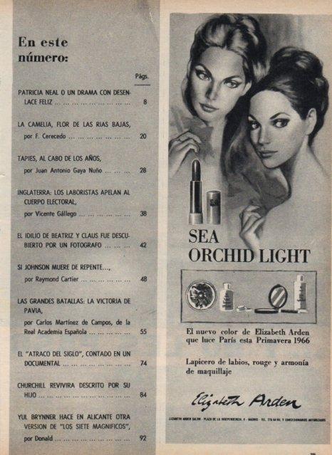 LAMINA V16976: Publicidad Sea Orchid Light de Elisabeth Arden