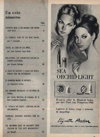 LAMINA V16976: Publicidad Sea Orchid Light de Elisabeth Arden