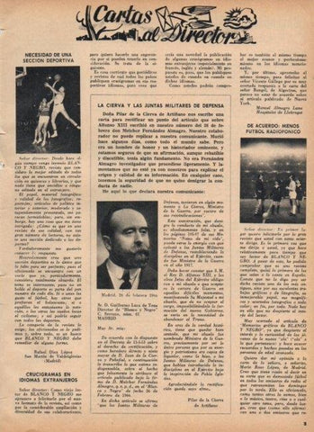 LAMINA V16938: Cartas al Director Blanco y Negro numero 2810