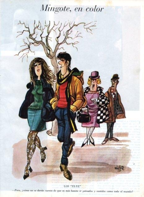 LAMINA V16948: Ilustracion de Mingote en color 1966