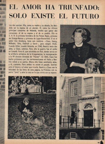 LAMINA V16953: Beatriz de Holanda junto a su perro