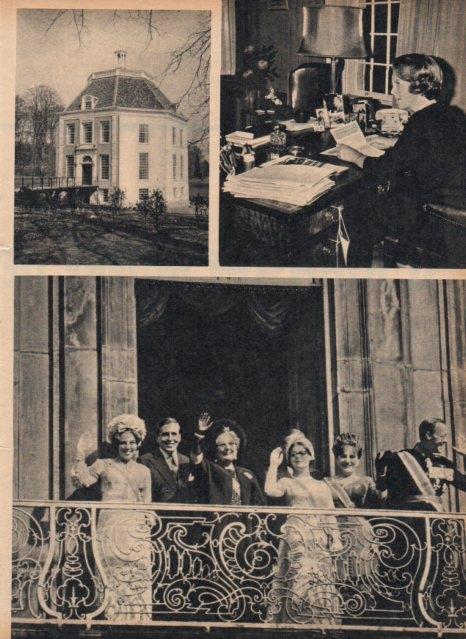 LAMINA V16955: La famila real holandesa en el balcon del Palacio