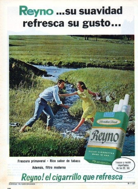LAMINA V17182: Publicidad cigarrillo Reyno