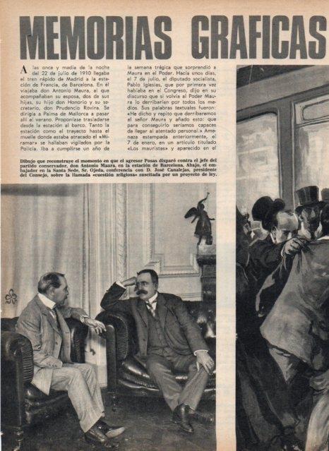 LAMINA V17183: Jose Canalejas junto al embajador Ojeda