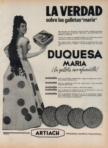 LAMINA V17191: Publicidad galletas Duquesa Maria de Artich