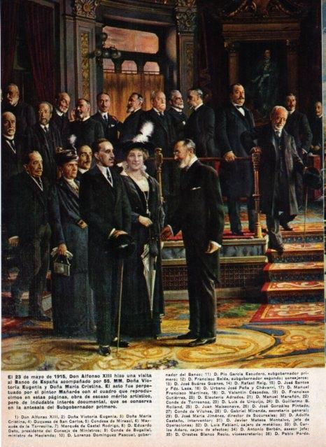 LAMINA V17155: Alfonso XIII en el Banco de España en 1915