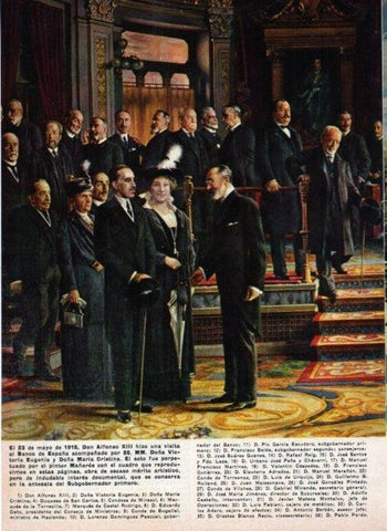 LAMINA V17155: Alfonso XIII en el Banco de España en 1915