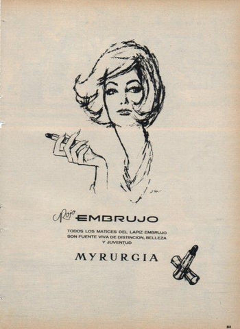 LAMINA V17160: Publicidad rojo embrujo de Myrurgia