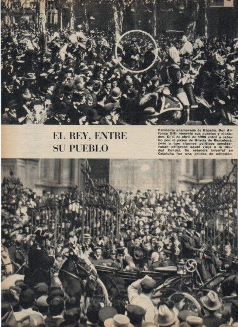 LAMINA V17165: Alfonso XIII a caballo en Barcelona en 1904