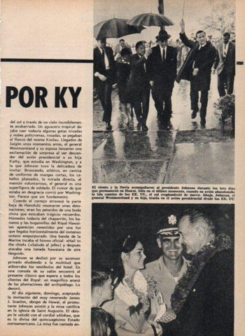 LAMINA V17220: Lyndon Johnson y General Westmoreland en Hawai