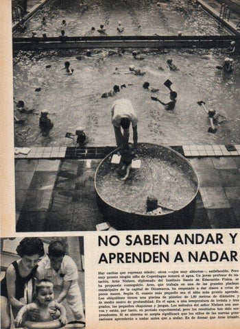 LAMINA V17234: Arne Nielsen en piscina municipal en Dinamarca