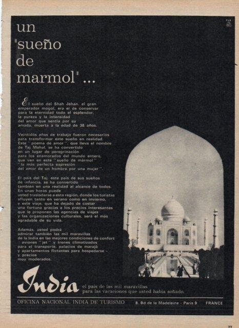 LAMINA V17217: Publicidad Oficina Nacional India de Turismo