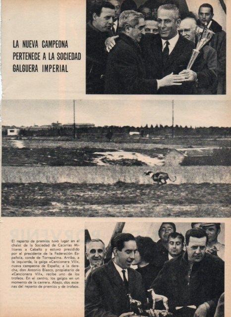 LAMINA V17215: Conde de Torrepalma en entrega de premios y galga Cancionera VII