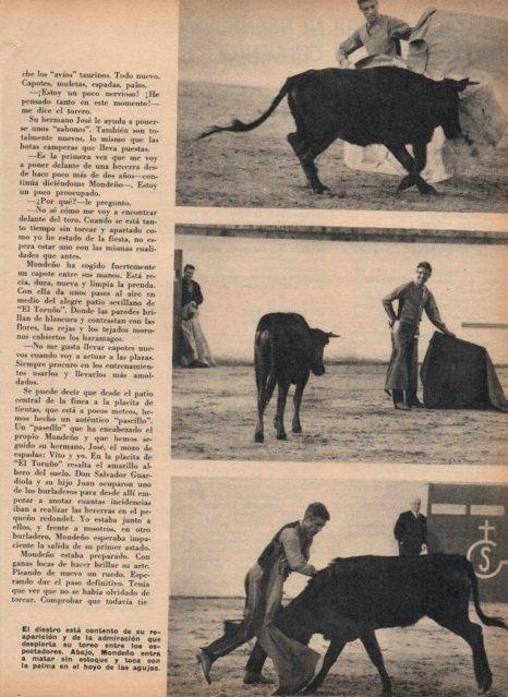 LAMINA V17207: Tres momentos de la lidia del diestro Mondeño