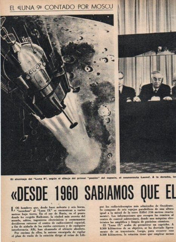 LAMINA V17210: Dibujo del alunizaje del Luna IX por Leonof