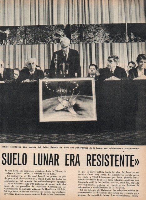 LAMINA V17211: Sabios sovieticos en rueda de prensa del alunizaje del Luna IX