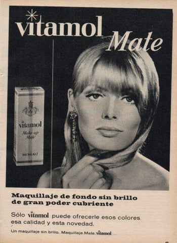 LAMINA V17097: Publicidad maquillaje de fondo Vitamol