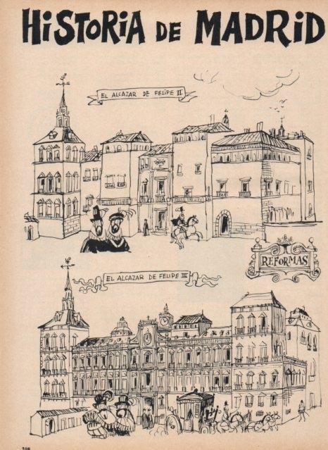 LAMINA V17068: Ilustracion de Mingote para capitulo XI seccion historia de Madrid