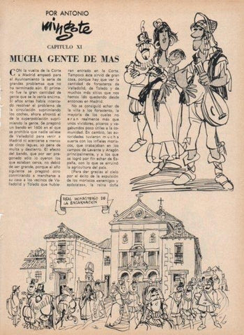 LAMINA V17069: Ilustracion de Mingote para capitulo X seccion historia de Madrid I