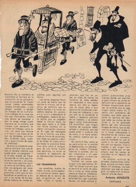 LAMINA V17070: Ilustracion de Mingote para capitulo X seccion historia de Madrid II