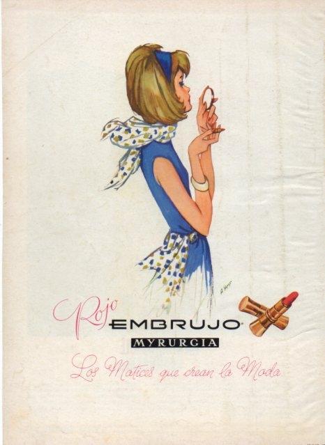 LAMINA V17075: Publicidad contraportada Rojo embrujo de Myrurgia