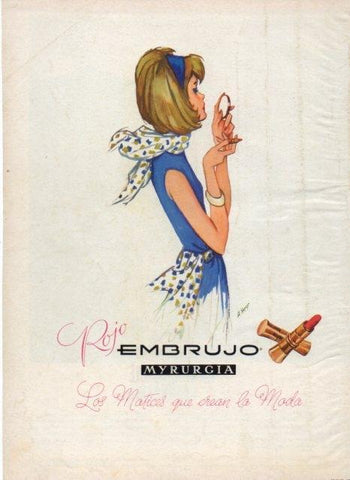 LAMINA V17075: Publicidad contraportada Rojo embrujo de Myrurgia