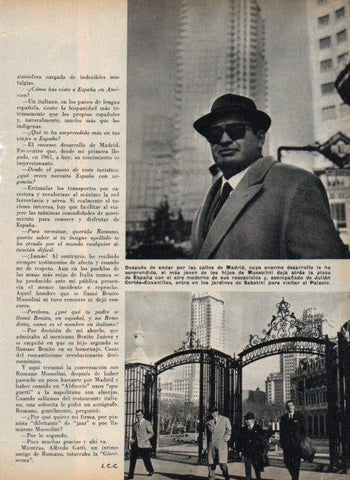 LAMINA V17080: Romano Mussolini y Julian Cortes Cavanillasen Madrid