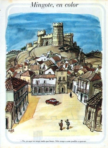LAMINA V17139: Ilustracion de Mingote en color para Blanco y Negro numero 2808