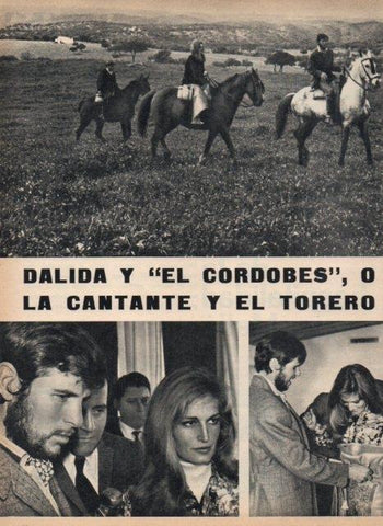 LAMINA V17130: Dalida y El Cordobes a caballo