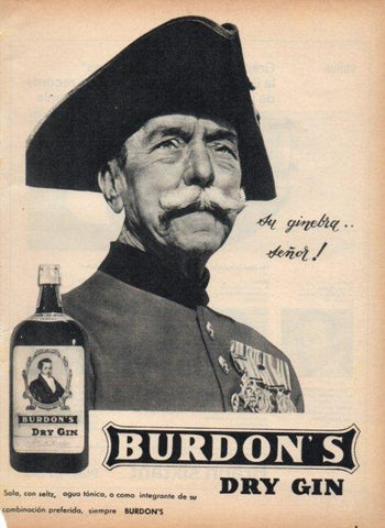LAMINA V17127: Publicidad Burdon's dry gin