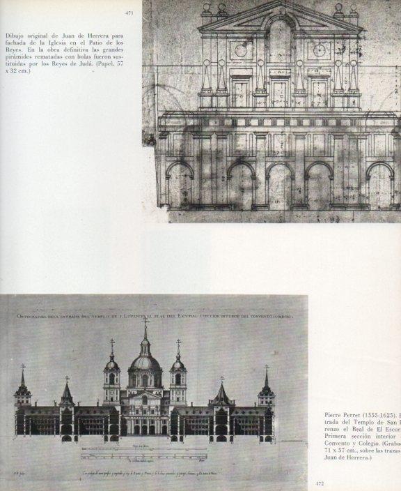 LAMINA V17765: Pierre Perret seccion de entrada del Templo del Escorial